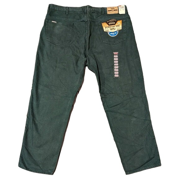 Vintage Hunter Green Jordache Relaxed Fit Denim Jeans Men's 46x32 (42x29) NWT - Picture 2 of 11